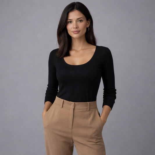 Elyraé | Sculpted Ribbed Top