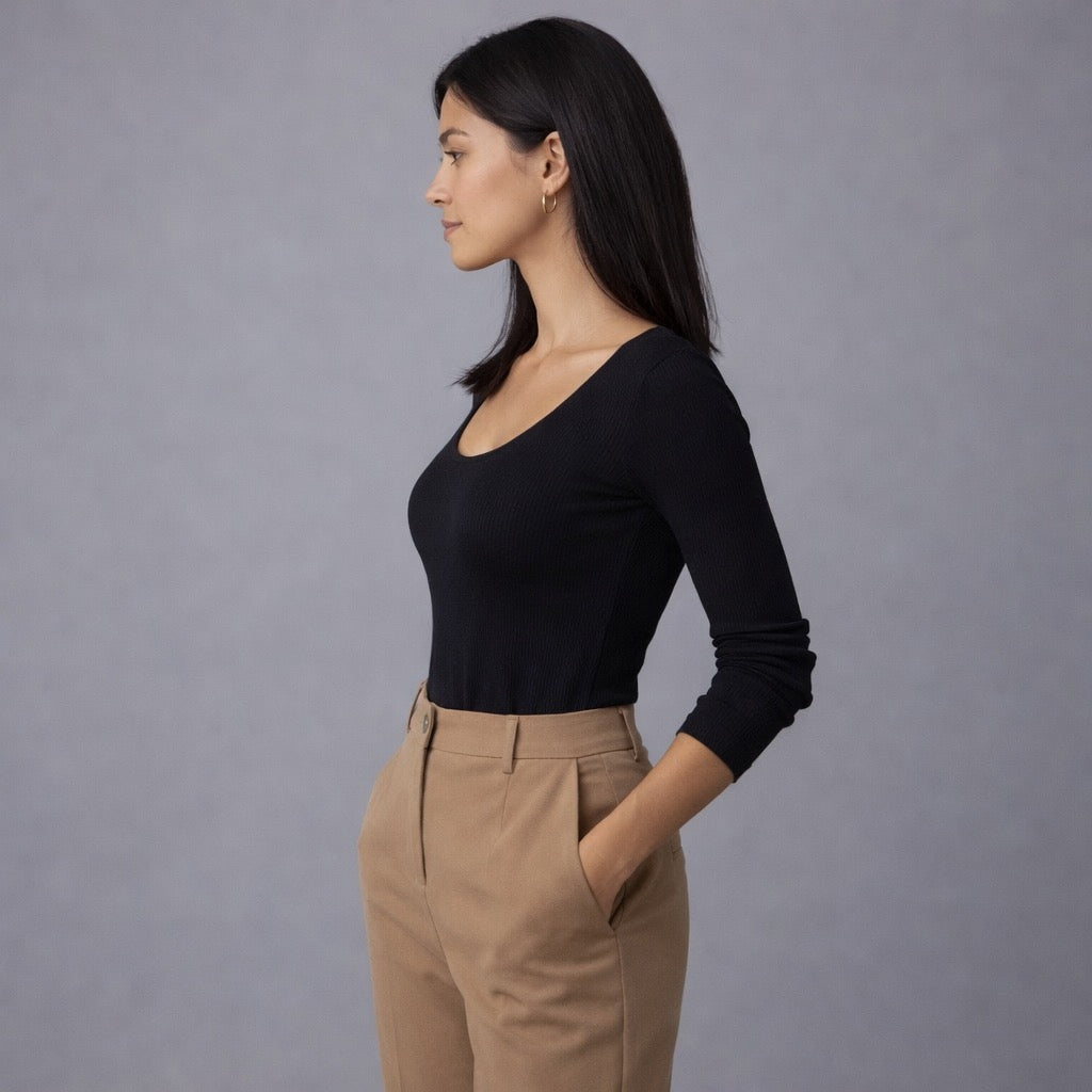 Elyraé | Sculpted Ribbed Top