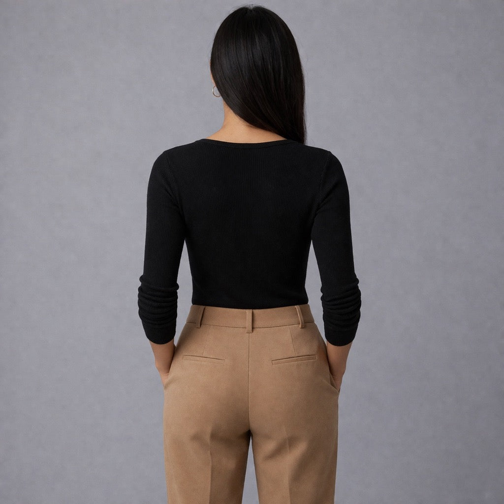 Elyraé | Sculpted Ribbed Top